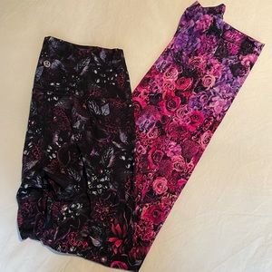 Lululemon floral ombré full length high waist tights
